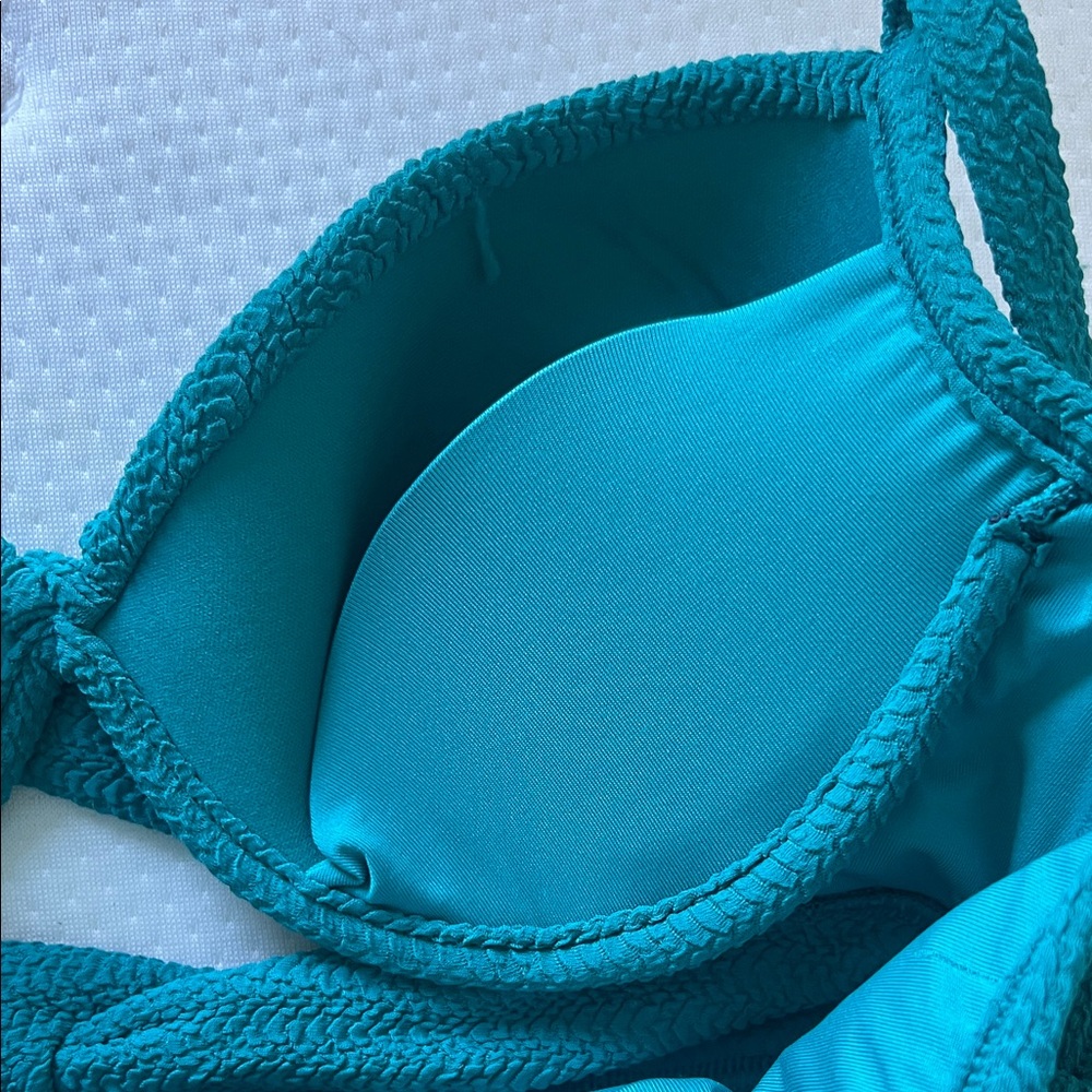 Coco Reef Teal Textured Tankini Top - Picture 3 of 5